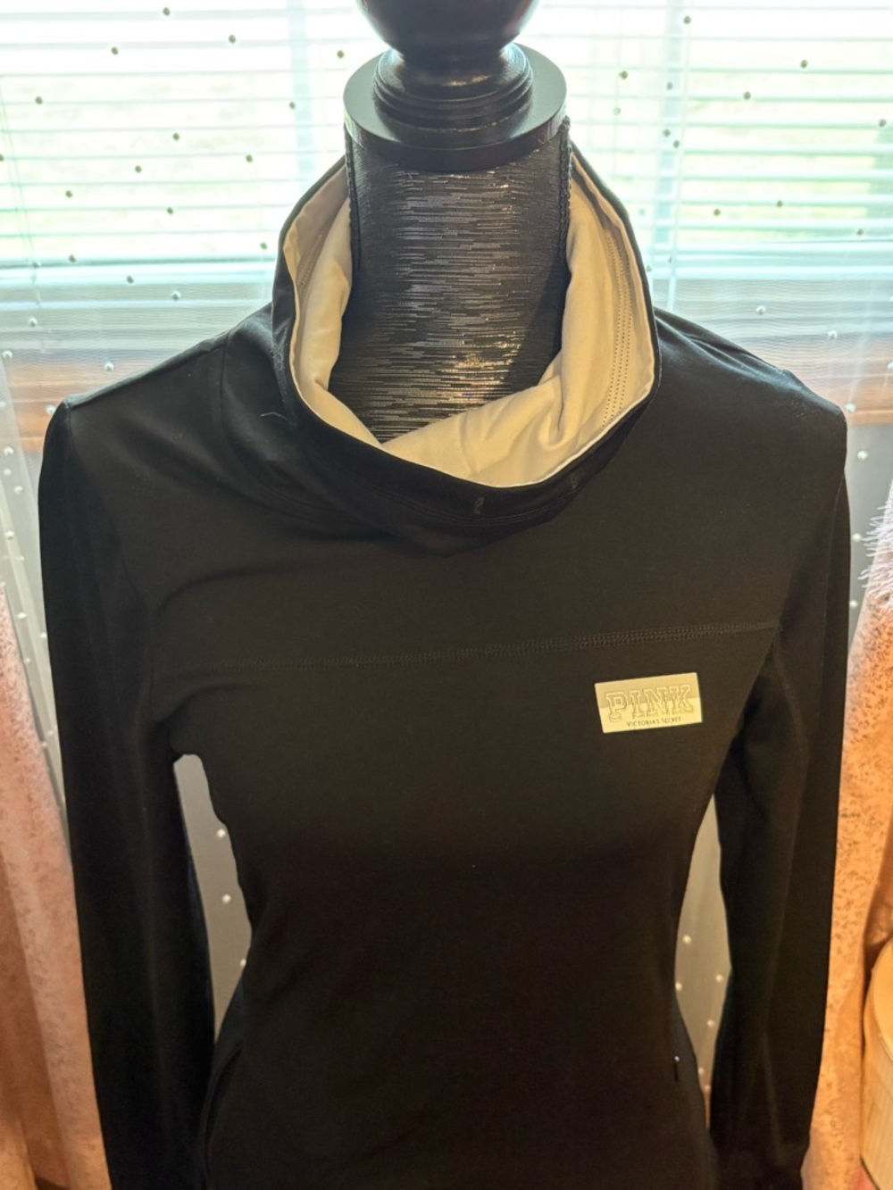 Pink Ultimate Black Funnel Neck Long-Sleeve - Picture 3 of 5